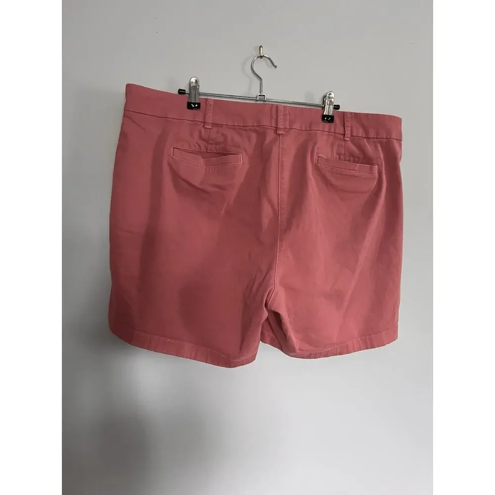 J Crew sz 18 Chino Shorts in Salmon - Women’s 5” Inseam Cotton w Stretch